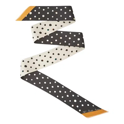 Fendi (wmns)  Ss26 Wrappy Falena Dots Silk Scarf 'black White' In Pink