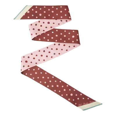 FENDI (WMNS) Fendi SS26 Wrappy Silk Scarf 'Burgundy Pink'