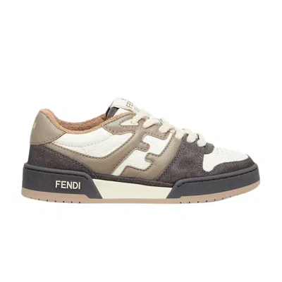 Pre-owned Fendi Wmns Ff Mixed Leather Low 'dove Grey'