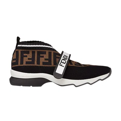 Pre-owned Fendi Wmns Ff Motif Rockoko Sneaker 'black Brown'