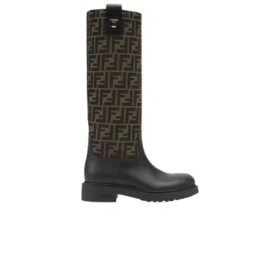 Pre-owned Fendi Wmns Filo Boot 'ff Motif - Brown'