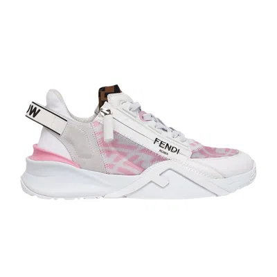 Pre-owned Fendi Wmns Flow Ff Motif Low 'white Pink Monogram'
