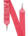Fendi Woman Bag Strap Coral Size - Leather, Textile Fibers In Brown