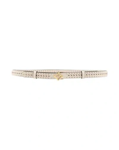 Fendi Woman Belt Beige Size 34 Leather In Brown