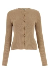 Fendi Biscuit Cotton Blend Cardigan In Brown