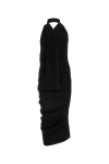Fendi Halter Neckline Cotton Blend Dress In Black