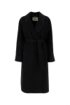 Fendi Black Wool Blend Coat In Black