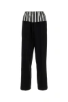 Fendi Wool Crepe Trousers In Black