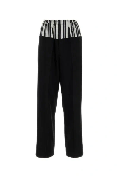 FENDI FENDI WOMEN BLACK WOOL BLEND FENDI X STEFANO PILATI PANT