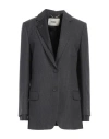 Fendi Woman Blazer Grey Size 6 Wool In Grey