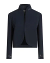 Fendi Woman Jacket Midnight Blue Size 8 Silk, Wool In Navy