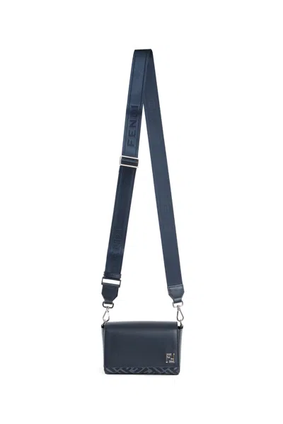 Fendi Woman Blue Crossbody Bags