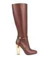 Fendi Brown Leather Delfina Boots In Brown
