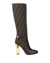 Fendi Delfina 110mm Monogram Knee-high Boots In Beige