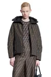 Fendi Ff-jacquard Canvas Ski Jacket In Brown