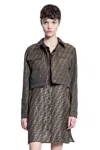 Fendi Woman Brown Jackets In Brown