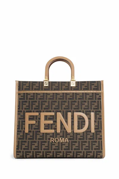 Fendi Woman Brown Tote Bags