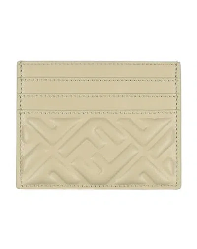 Fendi Woman Cardholder Sage Green Size - Leather