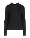 Fendi Woman Turtleneck Black Size 6 Viscose, Polyamide, Metallic Fiber, Elastane, Polypropylene In Black