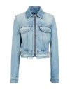 Fendi Woman Denim Outerwear Blue Size 6 Cotton In Blue