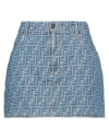 Fendi Women Ff Chambray Mini Skirt In Blue