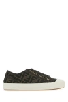 Fendi Women Embroidered Nylon Blend Dominio Sneakers In Multicolor