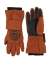 Fendi Woman Gloves Tan Size M Polyamide, Elastane, Polyester, Polyurethane Resin, Goat Skin In Brown