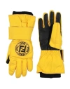 Fendi Ski Gloves Woman Gloves Yellow Size L Polyamide In Yellow