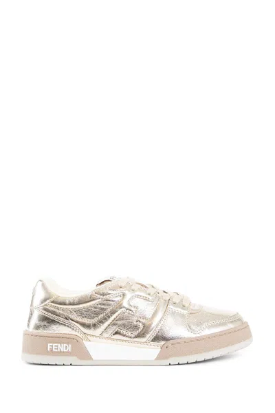 Fendi Woman Gold Sneakers