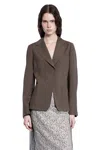 Fendi Woman Green Blazers In Green