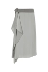 Fendi Asymmetrical Grey Skirt With Draped Detail In Gray