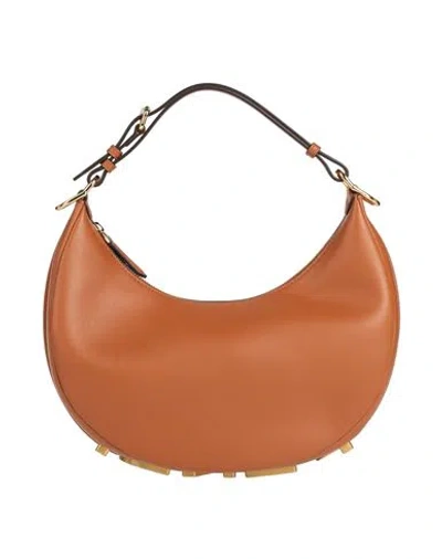 Fendi Woman Handbag Camel Size - Calfskin In Beige