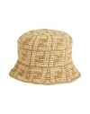 Fendi Woman Hat Gold Size 7 ¼ Viscose, Polyamide In Gold