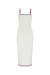 Fendi Mirror Effect Logo Long Dress In White