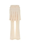 Fendi Grain De Poudre Pleated Panel Pants In White