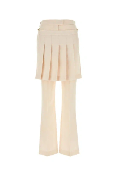 FENDI FENDI WOMEN IVORY WOOL PANT