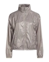 Fendi Woman Jacket Dove Grey Size S Polyamide In Grey