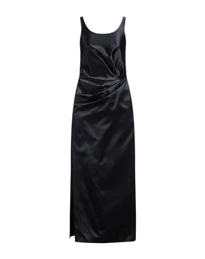Fendi Woman Maxi Dress Midnight Blue Size 10 Cotton, Silk
