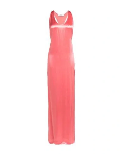 Fendi Woman Maxi Dress Salmon Pink Size 6 Viscose