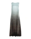 Fendi Silk Midi Dress With Gradient Design In Blue