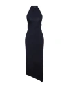 Fendi Woman Midi Dress Midnight Blue Size 6 Wool, Polyamide, Elastane In Blue