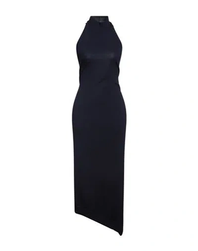 Fendi Woman Midi Dress Midnight Blue Size 6 Wool, Polyamide, Elastane