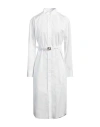 Fendi Abito In Popeline Bianco In White