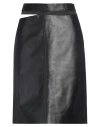 Fendi Cut-out Leather Midi Pencil Skirt In Black