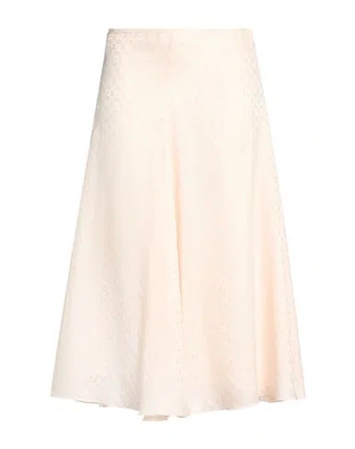Fendi Woman Midi Skirt Blush Size 4 Silk