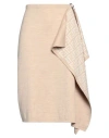 Fendi Asymmetric Knitted Wrap Skirt In Beige