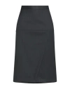 Fendi Woman Midi Skirt Charcoal Size 8 Virgin Wool, Elastane, Polyester