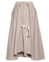 Fendi Woman Midi Skirt Grey Size 6 Virgin Wool