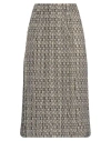 Fendi Woman Midi Skirt Ivory Size 2 Silk In White