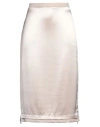 Fendi Silk Blend High Waist Skirt With Back Slit In White